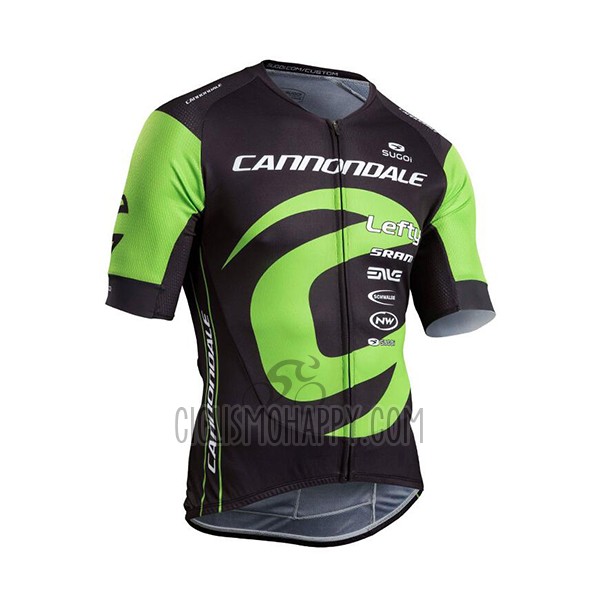 Cannondale Cycling Jersey Bib Short 2017 Men Short Sleeve Green and Black